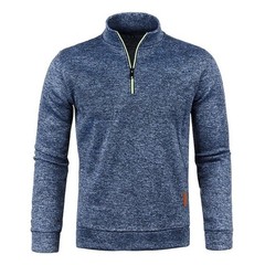 Men’s Half Zip Pullover Sweatshirt Turtleneck Long Sleeve Streetwear Jacket