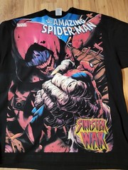 SPIDERMAN SINISTER WAR ON A SHAKA HEAVYWEIGHT GARMET DYED T SHIRT “MODERN”