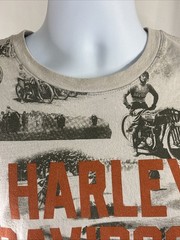 Harley Davidson T-Shirt Old Fashion Motorcycles Print Mens Large HD Harley Shirt