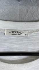 Coofandy Shirt Mens Medium White Long Sleeve Crewneck Casual Solid Knit