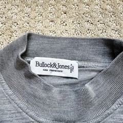 Bullock & Jones T-Shirt Mens 50 M/L Gray Mock Neck Short Sleeve Italy 100% Silk