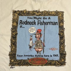 Vintage Jeff Foxworthy Redneck Fisherman T Shirt XL White VTG 2001 Read Desc