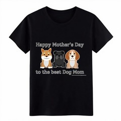 Happy Mother’s Day Best Dog Mom T-Shirt, Cute Dog Lover Graphic Tee,Fur Mom Gift