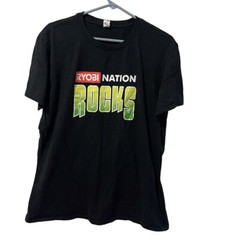 Anvil Shirt Men Large Black Cotton Lightweight Casual Crew Neck Short Sleeve Tee