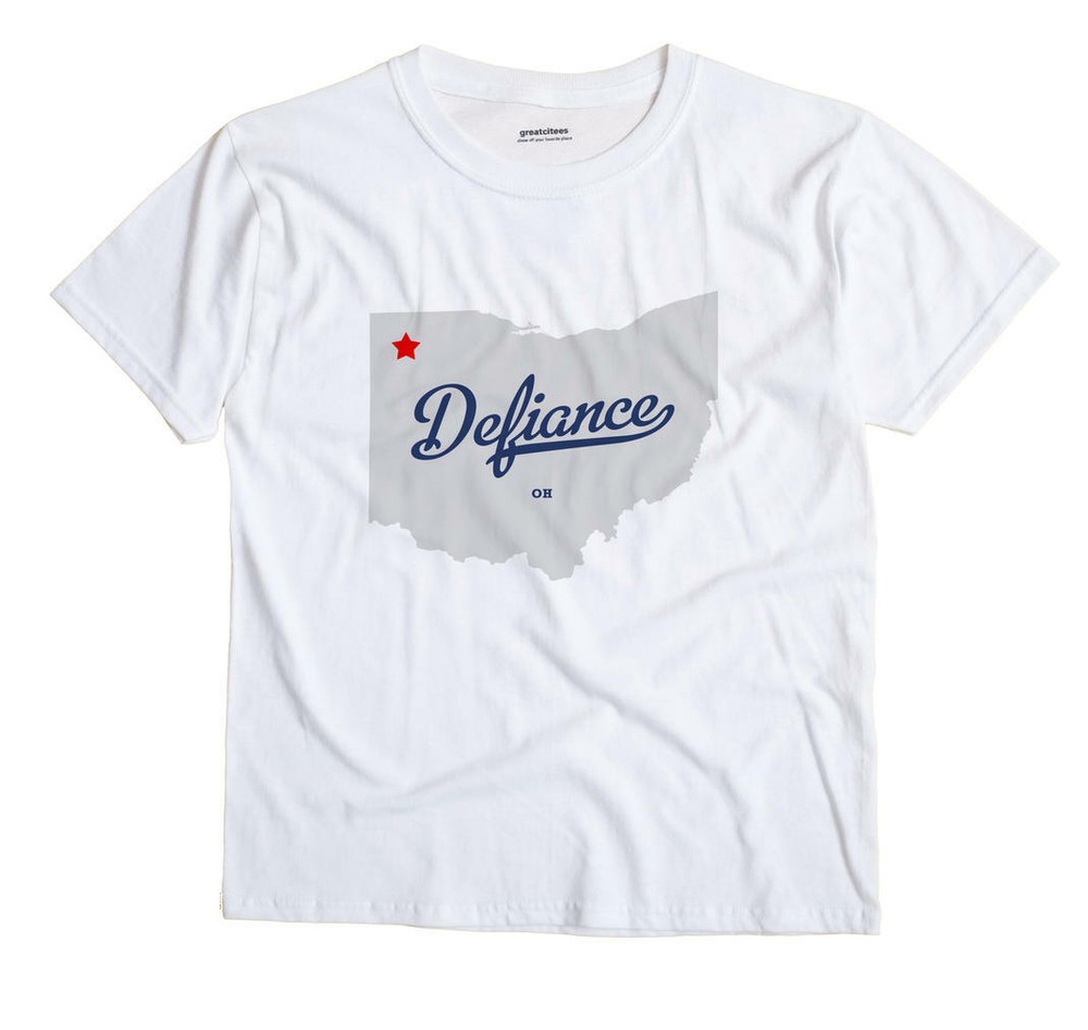 Defiance Ohio OH T-Shirt MAP