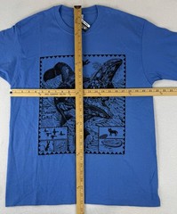Yazbek Gray Whale Mexico Men’s Size Large T-Shirt Blue NOS