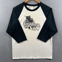 Vintage eBay Shirt Mens Large Raglan 3/4 Sleeve Baseball Christopher Reeves LOL
