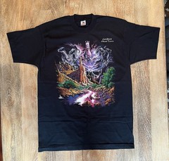 NOS Vintage 90s Wild Horse T Shirt XL Black Desert Canyon Graphic Single Stitch
