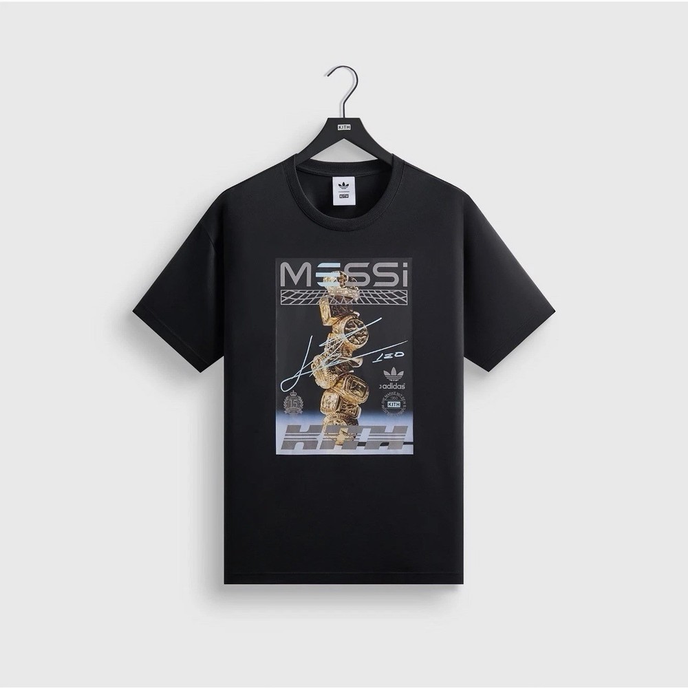 KITH & MESSI FOR ADIDAS FOOTBALL GRAPHIC TEE RINGS SIZE XL