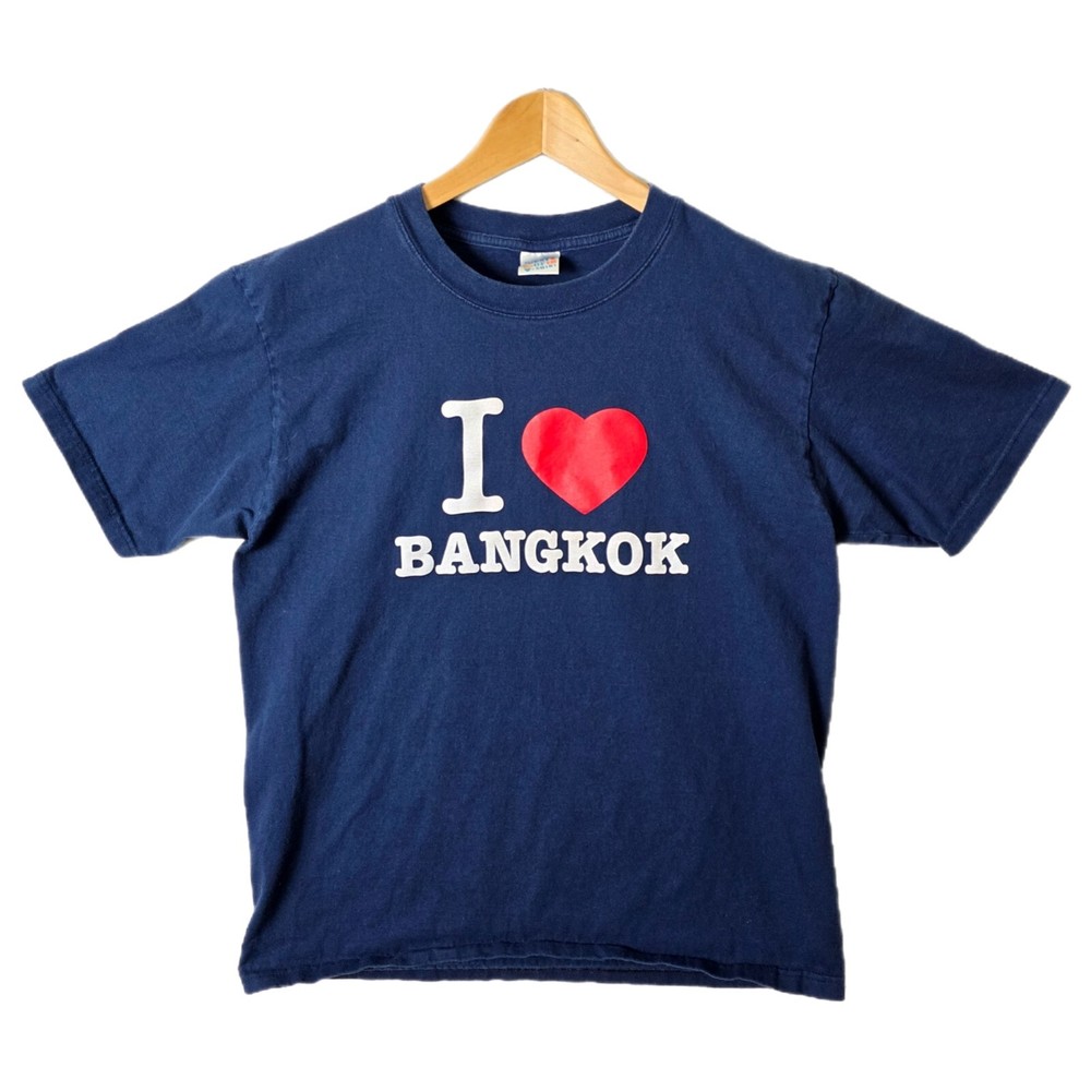 Vintage I Heart Bangkok T-Shirt Love Thailand Large 90s Vtg
