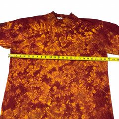 VTG 1990’s Tie Dyed Turtle Men’s 100% Cotton L/S T-Shirt Orange • USA • XL