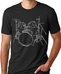 Drums Cool Musician T-shirt Drummer Tee Drum set Cool Shirt