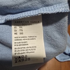 NEW American Eagle Mens Long Sleeve Super Soft Standard Fit Crew Neck Tee XXL