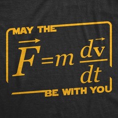 Mens Funny T Shirts May The Force Equation Be With You Sarcastic Graphic Novelty