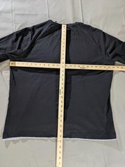 Murano Shirt Mens 2XL Black Liquid Luxury Slim Fit Long Sleeve Crewneck Tee