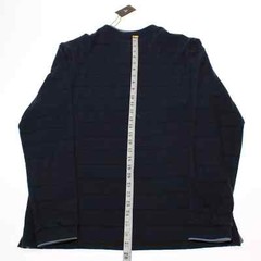 Left Coast Tee NWD Long Sleeve Reversible Henley T-Shirt Size M in Blue Cotton