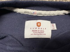 Tyndale FR Henley Shirt Mens Large Long CAT 2 Blue Flame Resistant USA