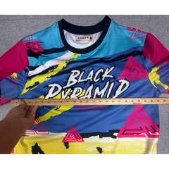 Black Pyramid Chris Brown Jersey Shirt XXL Bright 3D Spellout Graphic Abstract