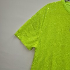 ASOS DESIGN Festival Co-ord Relaxed T-Shirt Neon Sequins Size XL Men’s NWT