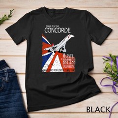Concorde Retro Vintage British aircraft travel pilot t-shirt Unisex T-shirt