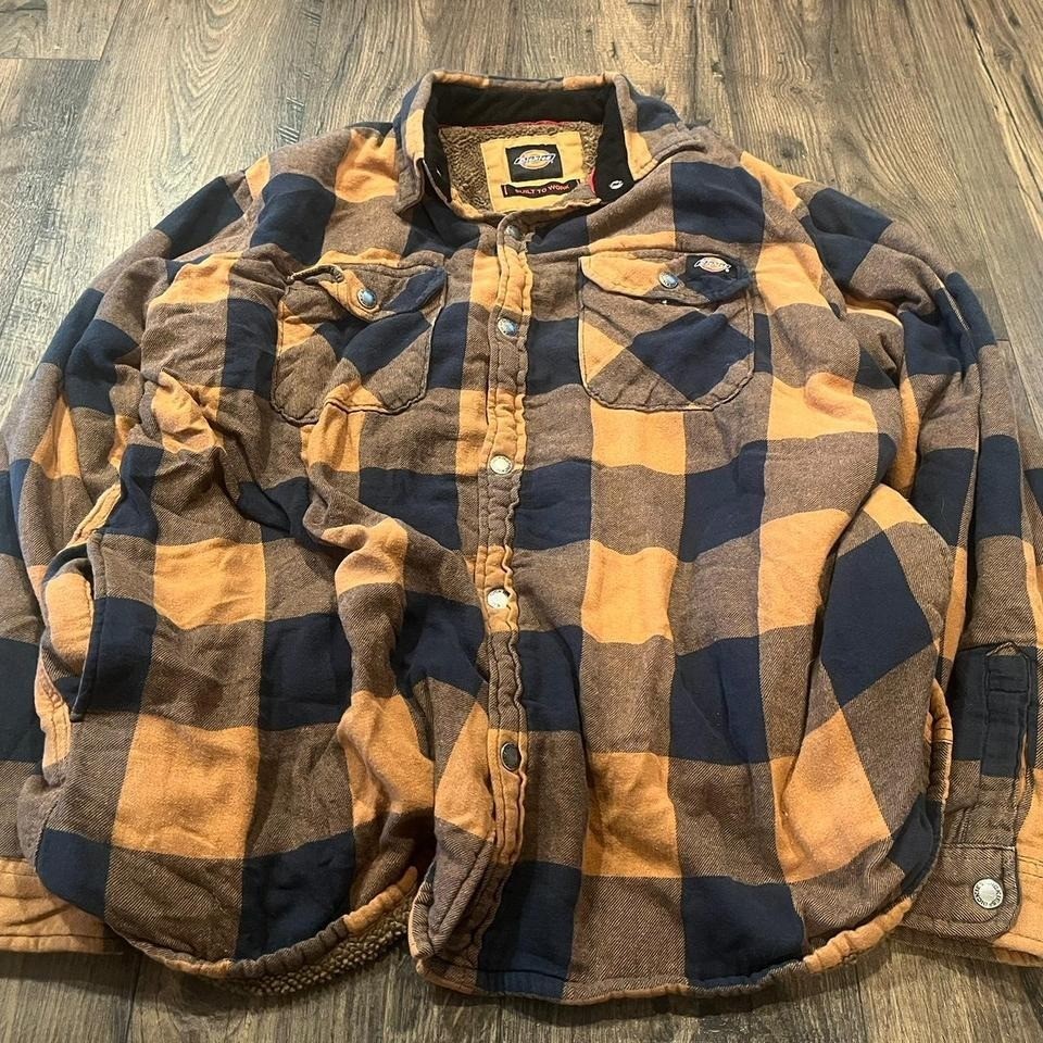 Mens Dickies Heavy Duty Flannel Jacket Size 2XL