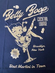 NWT- BETTY BOOP Cocktail lounge Brooklyn NY Black/Gold Graphic Tee SZ XL