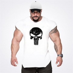 Men Fashion Muscle Strong Sport Gym Vest Clothes Printed Bodybuilding Tank Tops