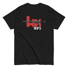 MP5 HK Gun Firearm Submachine Guns SWAT Team Military Unisex T-Shirt