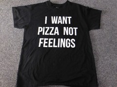 Brisco Brands Mens Shirt Large black logo graphic pizza humor