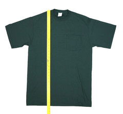 Lot of 6 Port & Company Core Blend Green Short Sleeve Pocket T-Shirts Mens LT