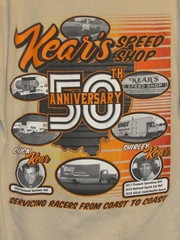Kear’s Speed Shop 50th Anniversary T-Shirt Large Rick Ferkel Tiffin Ohio