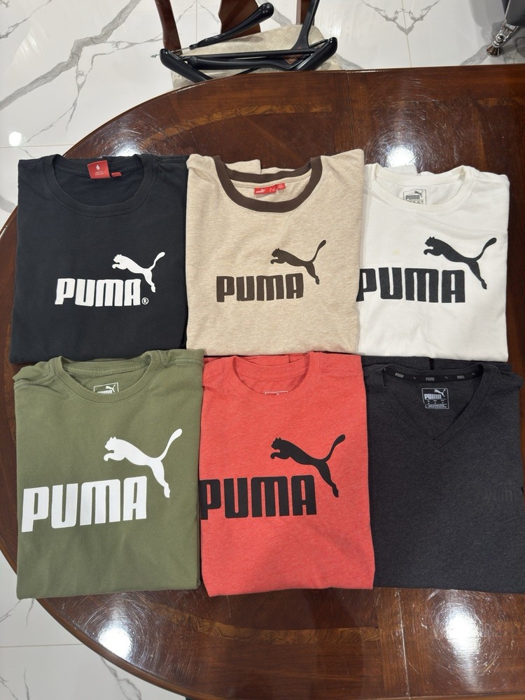 PUMA LOT OF 6 PRE-OWNED T-SHIRTS FOR MEN SIZE MEDIUM & LARGE