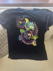 Rick and Morty LootWear Exclusive Black Graphic T-Shirt Mens Large Adult Swim
