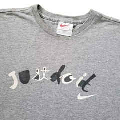 Vintage 90s Nike Just Do It Sz Large USA Made Mens BOXY Grey T-Shirt Spellout