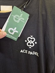 Universal Performance Ace Padel Print T-Shirt Small Black Graphic Sportswear Tee