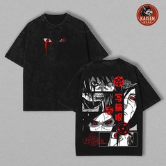 Uchiha Clan “Sharingan” Vintage Unisex Oversize Anime Acid Washed Heavyweight