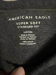 Gray American Eagle Super Soft Standard Fit Thermal Size Small