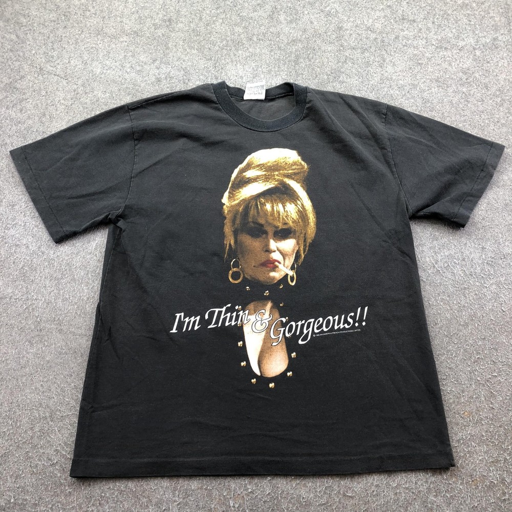 Vintage Absolutely Fabulous Shirt Mens Medium Funny Im Thin & Gorgeous1995 90s