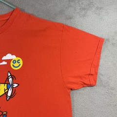 Birdland Surf Ocean City Shirt Adult XL Orange Graphic Tee Short Sleeve READ