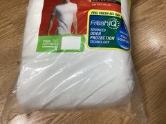 NOS 2015 Hanes 9 Pack XL 46-48 White 100% Cotton Wicking T-shirts