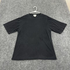 Visitor T-Shirt Mens L Black Silk Short Sleeve Minimalist Luxury Style