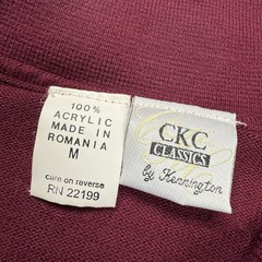 CKC Classics Kennington Mens 1/4 Zip Vertical Stripe Short Sleeve Knit Polo M