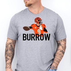 BURROW 9 | Cincinnati Football Soft Ring Spun Pre-Shrunk Cotton T-Shirt