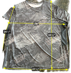 REALTREE Men’s 3XL Fishing Long Sleeve Crew Neck T-Shirt Charcoal