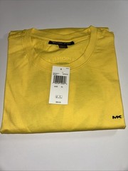 Michael Kors Meringue Yellow Black Logo Shirt – Size XL – NEW!