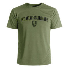 US Army 1st Aviation Brigade OD Green Subdued T-Shirt Officially Licensed