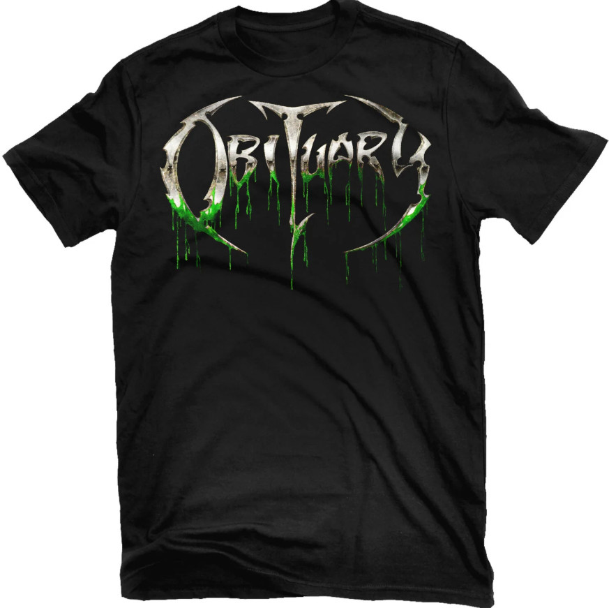 Obituary – Slowly We Rot LOGO Shirt – Size M – NEW OFFICIAL Death Metal
