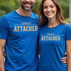 Legally Attached Tshirt Modern Wedding & Engagement Tshirt Minimalist Couple