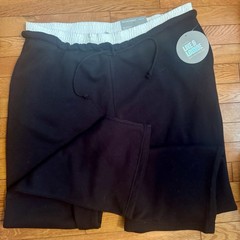 NWT No Comment Plus Relaxed Fit, High Rise Peek-A-Boo Sweatpants, Black Size 2X