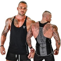 Men’s Gym Tank Top Muscle Shirt Sleeveless T Shirt Workout Fitness Training Tee